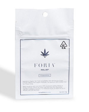 Foria Vaginal Suppositories For Menstrual Pain